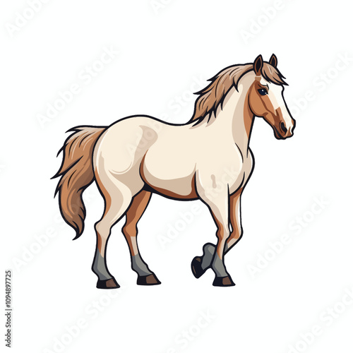 Hand-Drawn Horse Vector Illustration for Vintage Style