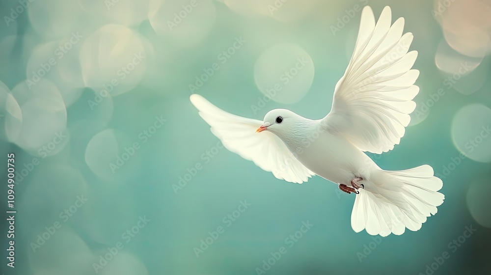 Fototapeta premium A Beautiful Bird Was Flying In The Air, Generative AI
