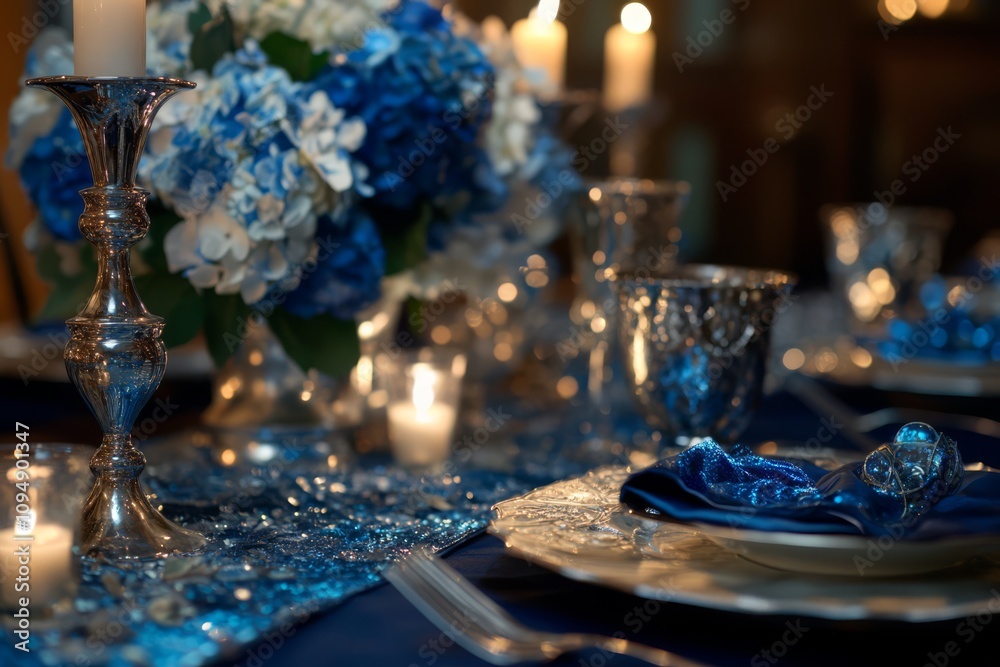 Elegant Hanukkah Table Setting Elegant Hanukkah Table Setting