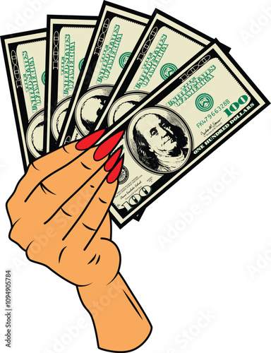 hand with money