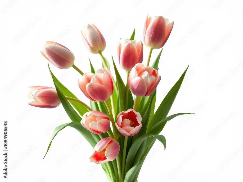 Elegant tulip bouquet silhouette with elongated stems and delicate petals, tulips, flora Elegant tulip bouquet silhouette with elongated stems and delicate petals, tulips, flora