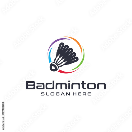 Badminton sports logo design, league matches, badminton sports tournaments.