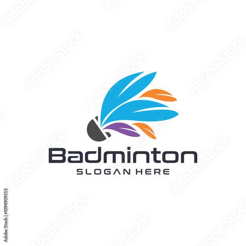 Badminton sports logo design, league matches, badminton sports tournaments.