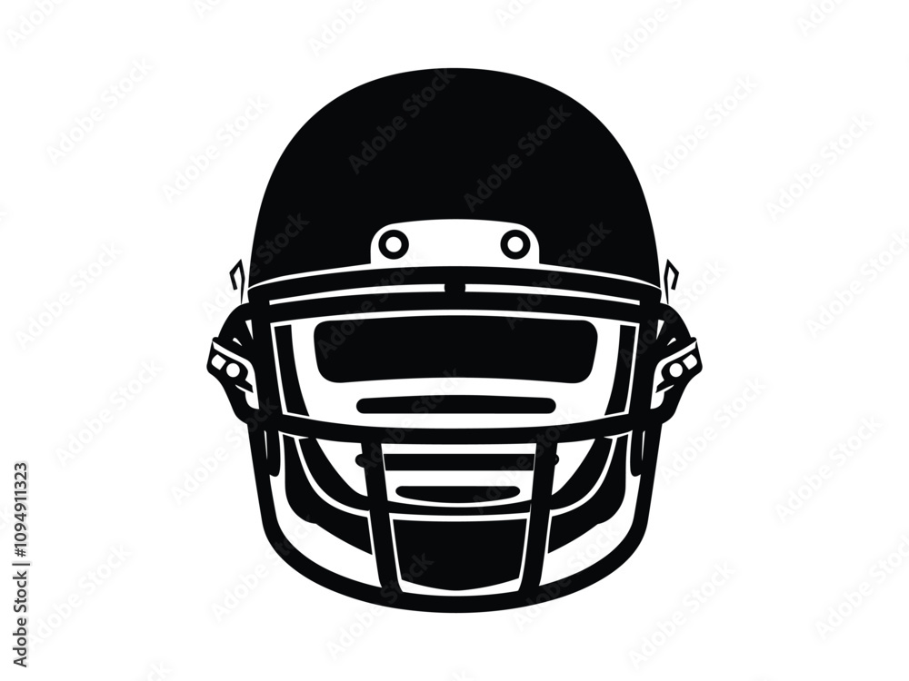 American Football Helmet Vector Silhouettes