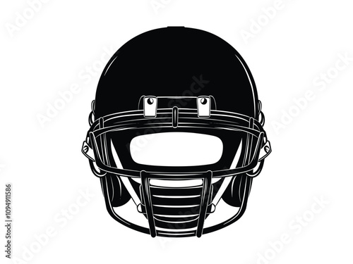 American Football Helmet Vector Silhouettes photo