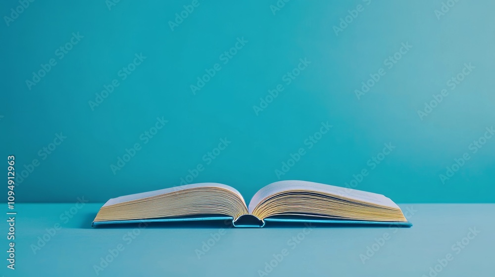 Magazine, brochure, or catalog set against a blue backdrop. Magazine, brochure, or catalog set against a blue backdrop.