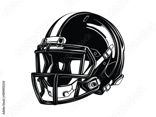 American Football Helmet Vector Silhouettes photo