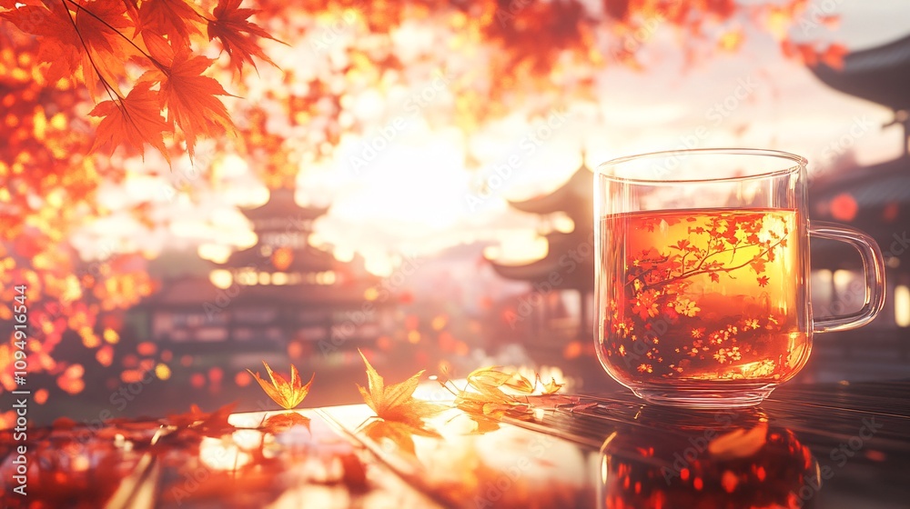 a cup of tea, zen style, light and shadow, high definition, ambient light, a cup of tea, zen style, light and shadow, high definition, ambient light,