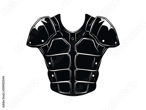 Football Shoulder Pads Silhouette Art photo