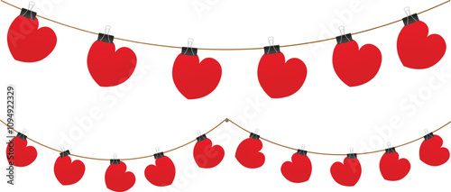 love shape vector hanging decoration ornament