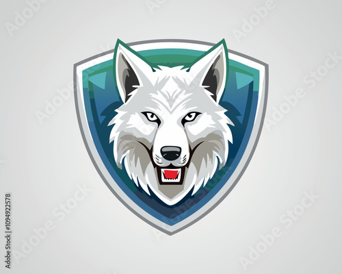 Majestic Wolf Head Logo Illustration photo