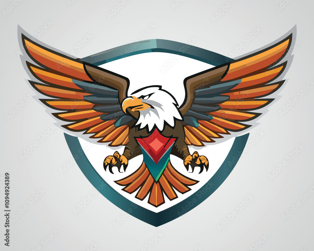 Eagle Logo Design - Powerful Bird Illustration Eagle Logo Design - Powerful Bird Illustration