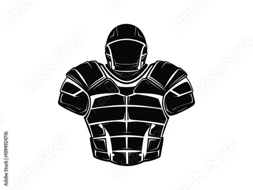 Football Shoulder Pads Silhouette Art photo