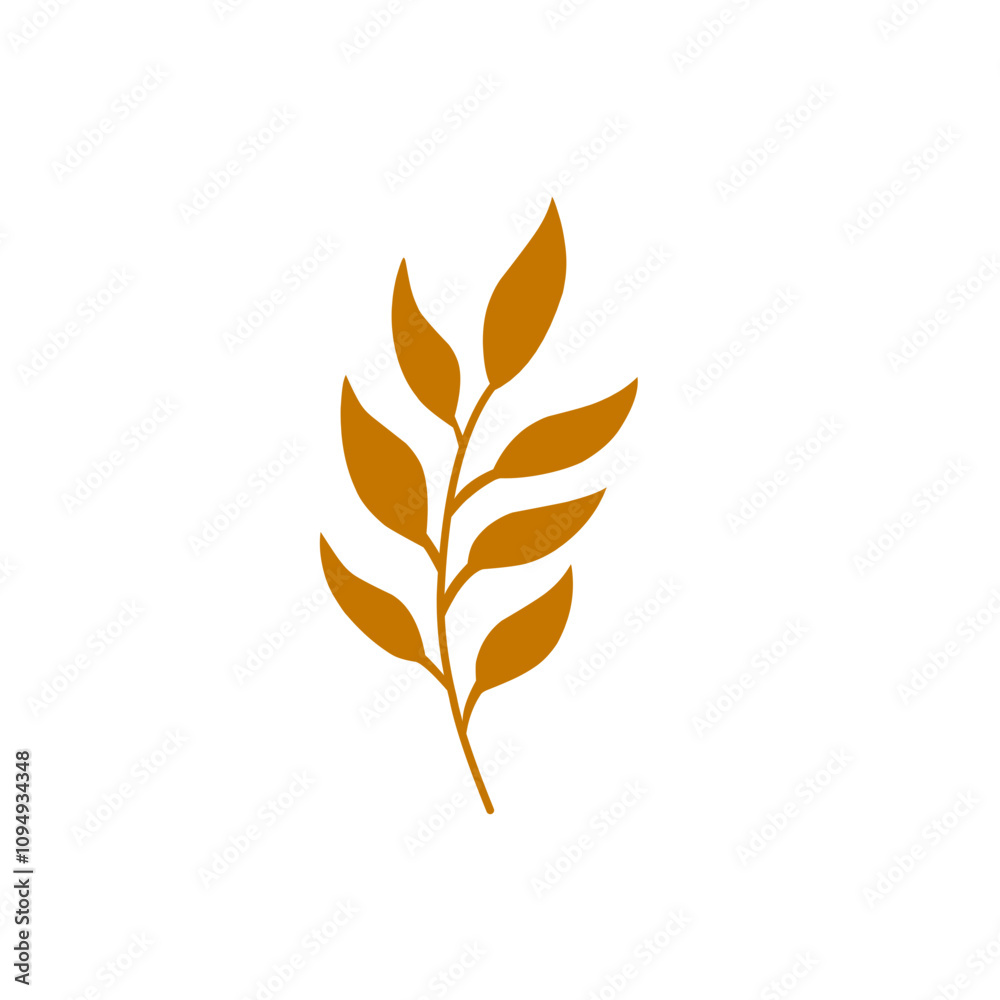 brown leaf branch vector illustration brown leaf branch vector illustration