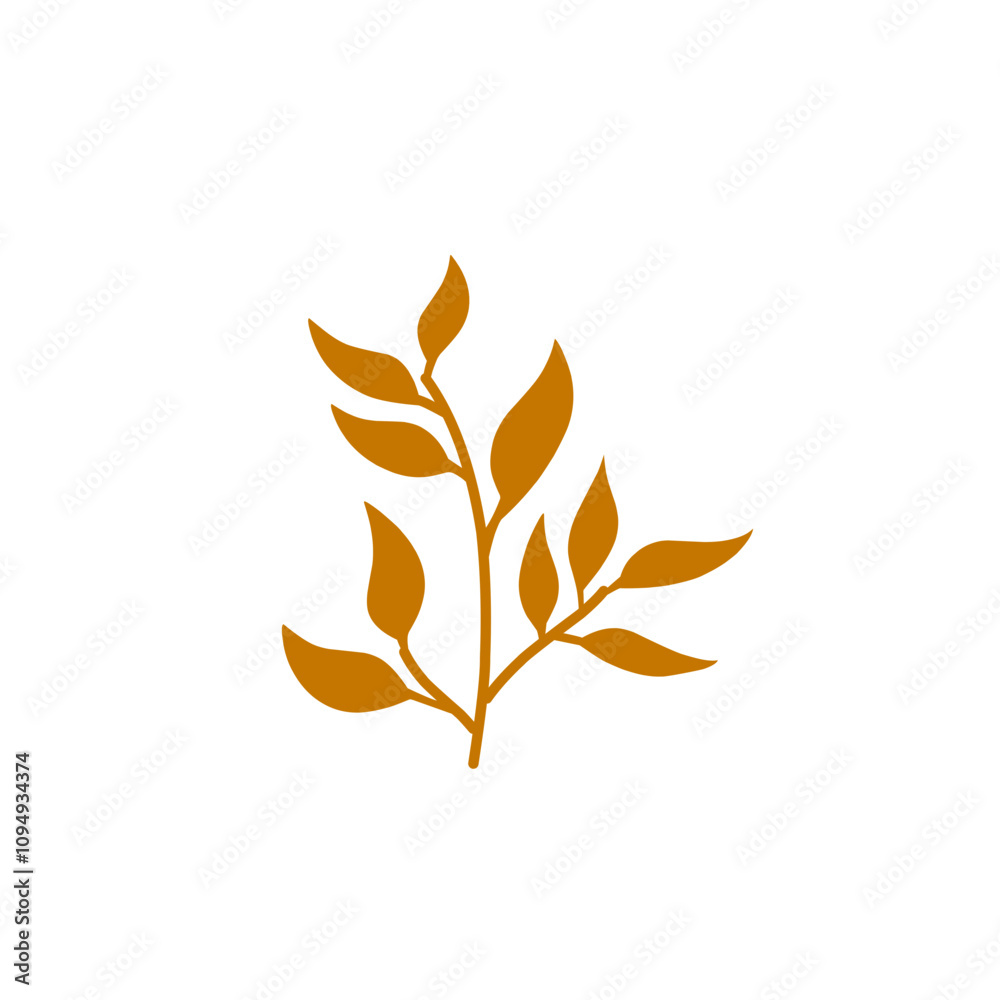 brown leaf branch vector illustration brown leaf branch vector illustration