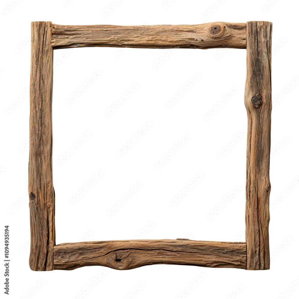 Rustic wooden picture frame with natural texture Rustic wooden picture frame with natural texture