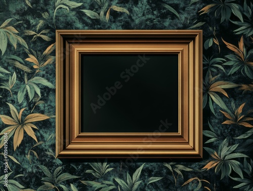 Empty Wooden Frame on Tropi...
