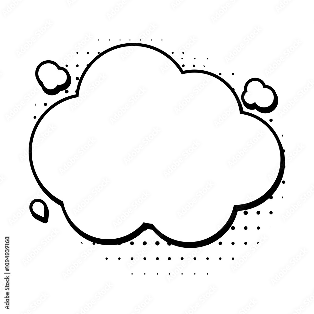 Empty comic style speech buble chat vector image. halftone shadow retro buble chat Empty comic style speech buble chat vector image. halftone shadow retro buble chat