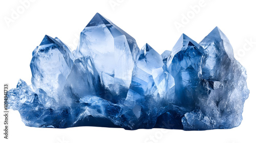 Blue Crystal Cluster - Realistic Image