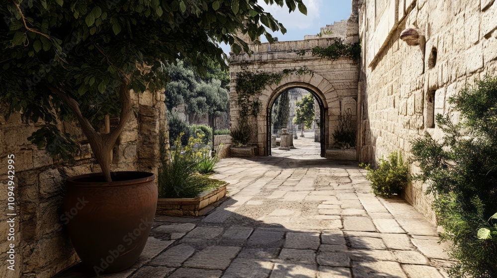 Fototapeta premium The gates of old buildings 7