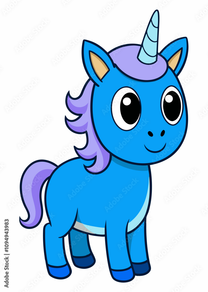 Fairytale moments with a blue unicorn: a vector illustration that will bring your story to life. Fairytale moments with a blue unicorn: a vector illustration that will bring your story to life.