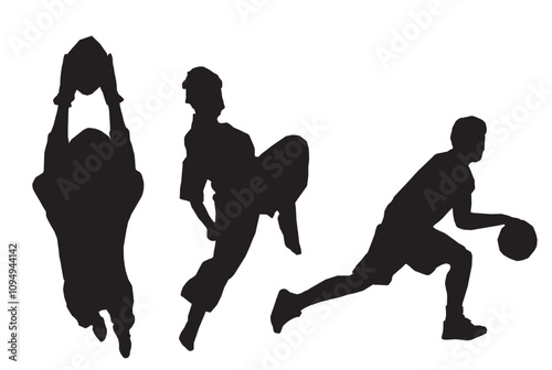 silhouettes of people sports