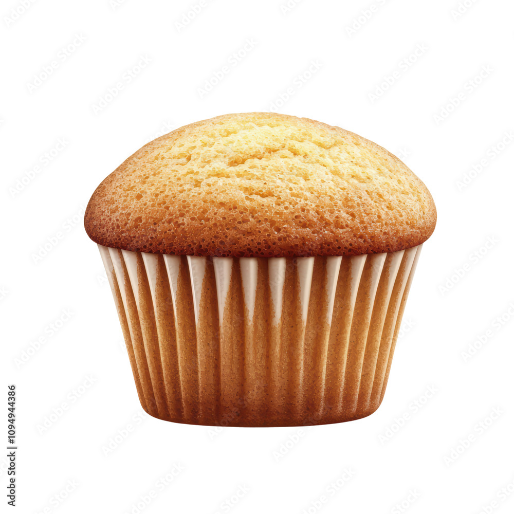 Delicious golden vanilla cupcake with a fluffy top Delicious golden vanilla cupcake with a fluffy top