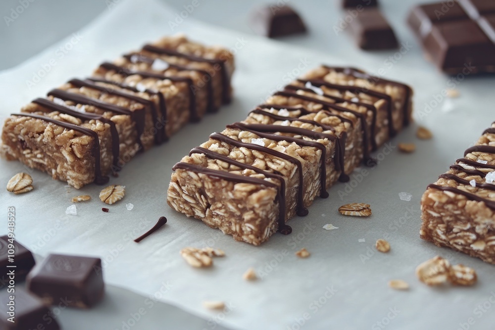Granola Bars with Chocolate Drizzle Granola Bars with Chocolate Drizzle