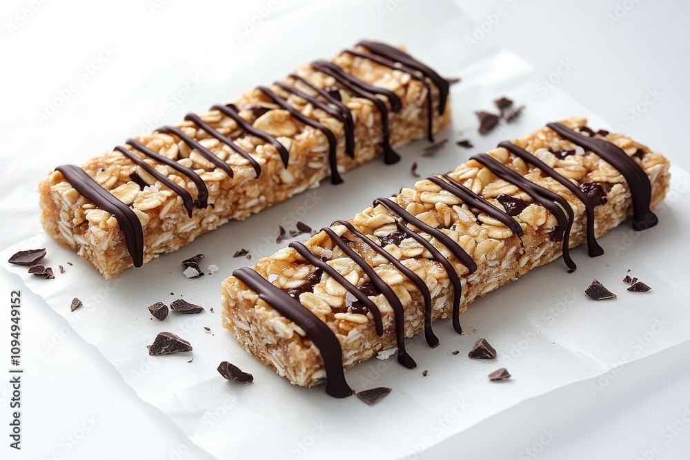 Granola Bars with Chocolate Drizzle Granola Bars with Chocolate Drizzle