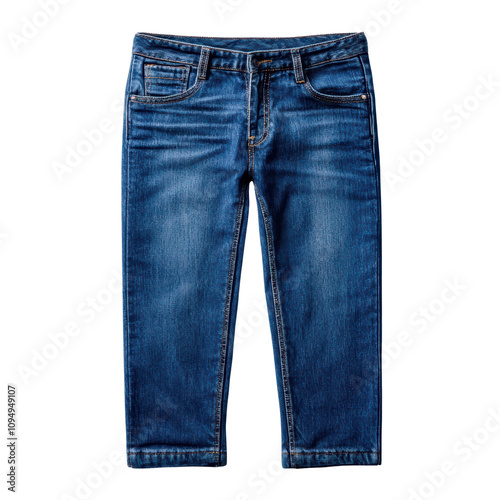 Classic blue denim jeans for casual wear photo