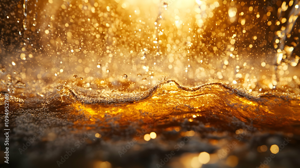 Golden Water Droplets Abstract Background Image Golden Water Droplets Abstract Background Image