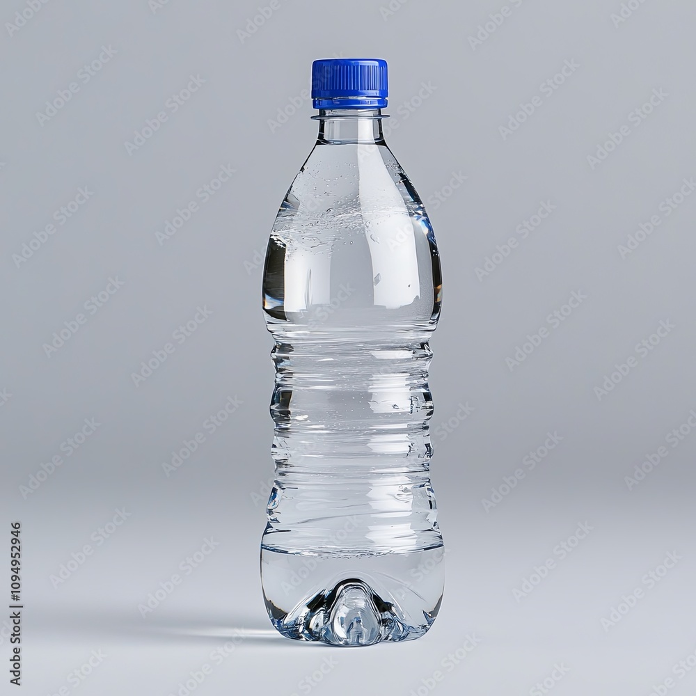 Isolated Silver Water Bottle on White Background Isolated Silver Water Bottle on White Background