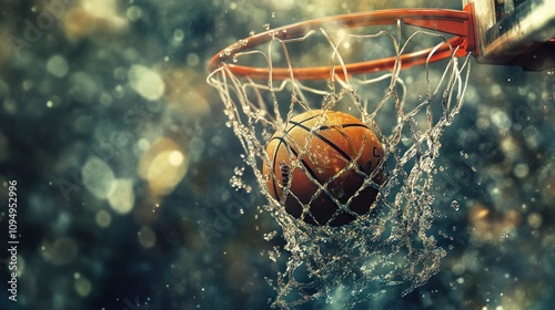 Wallpaper Mural Basketball Splash: A Thrilling Moment Captured Torontodigital.ca