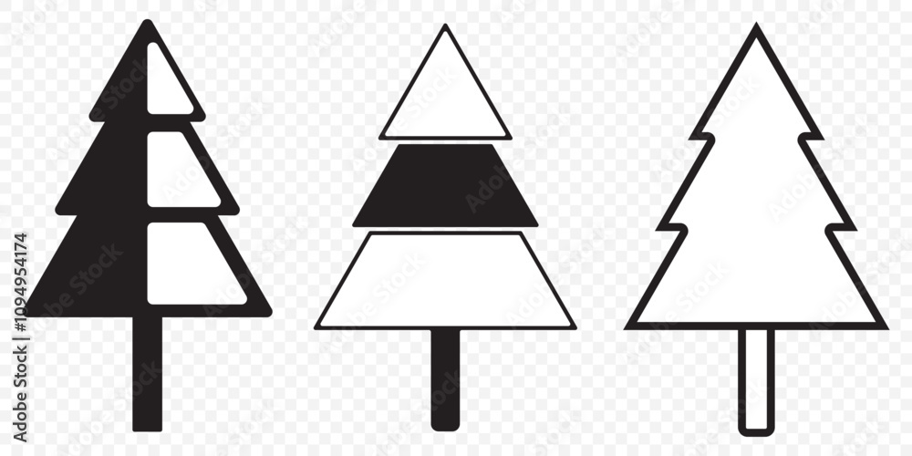 Christmas tree icon or Pine icon .Vector. eps 10. Christmas tree icon or Pine icon .Vector. eps 10.