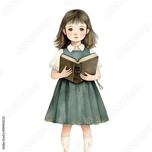 girl with book