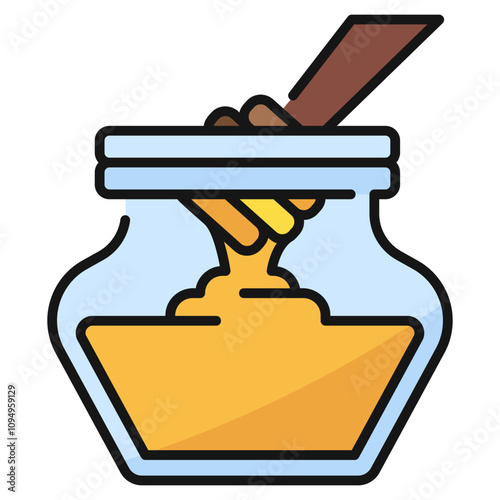 Nutrition Pack Icon,Honey Filled line Icon