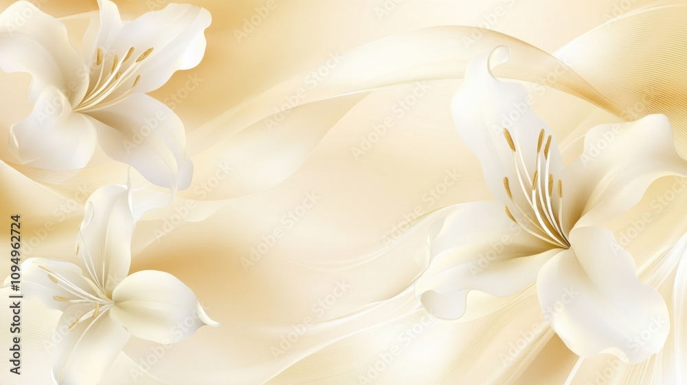 Fototapeta premium Elegant Floral Elegance: Nature-Inspired Backgrounds