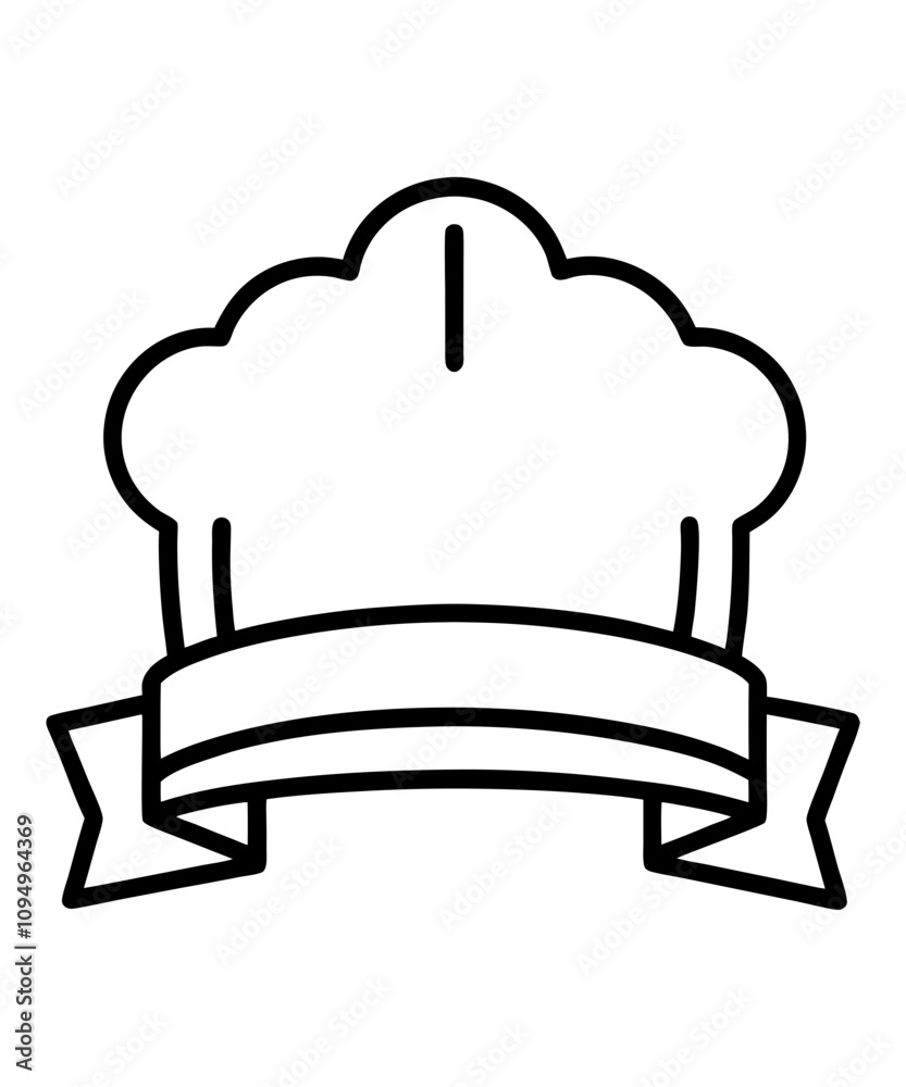 chef hat logo and icon silhouette vector illustration chef hat logo and icon silhouette vector illustration