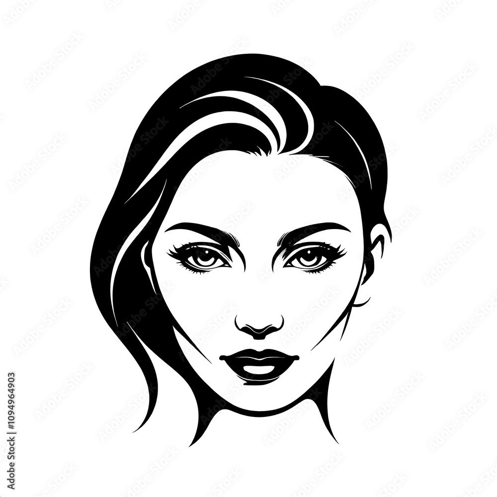 face logo template , isolated on white background