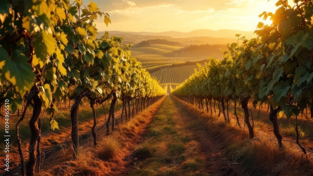 Naklejka premium Saint Emilion vineyard: breathtaking views.