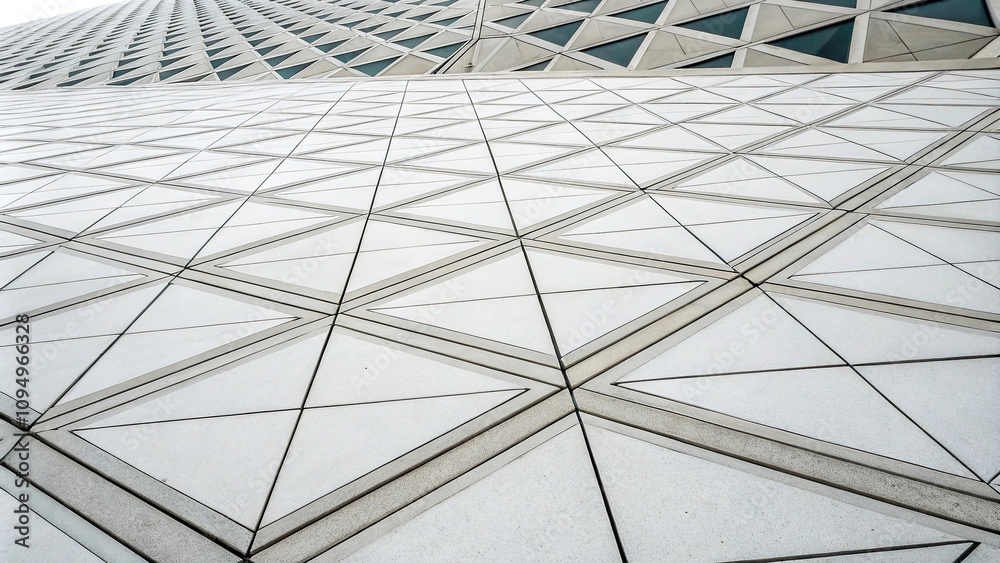 Triangles in a Grid Pattern on Abstract White Background, triangles, geometric patterns Triangles in a Grid Pattern on Abstract White Background, triangles, geometric patterns