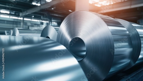 Steel Rolls in a Factory