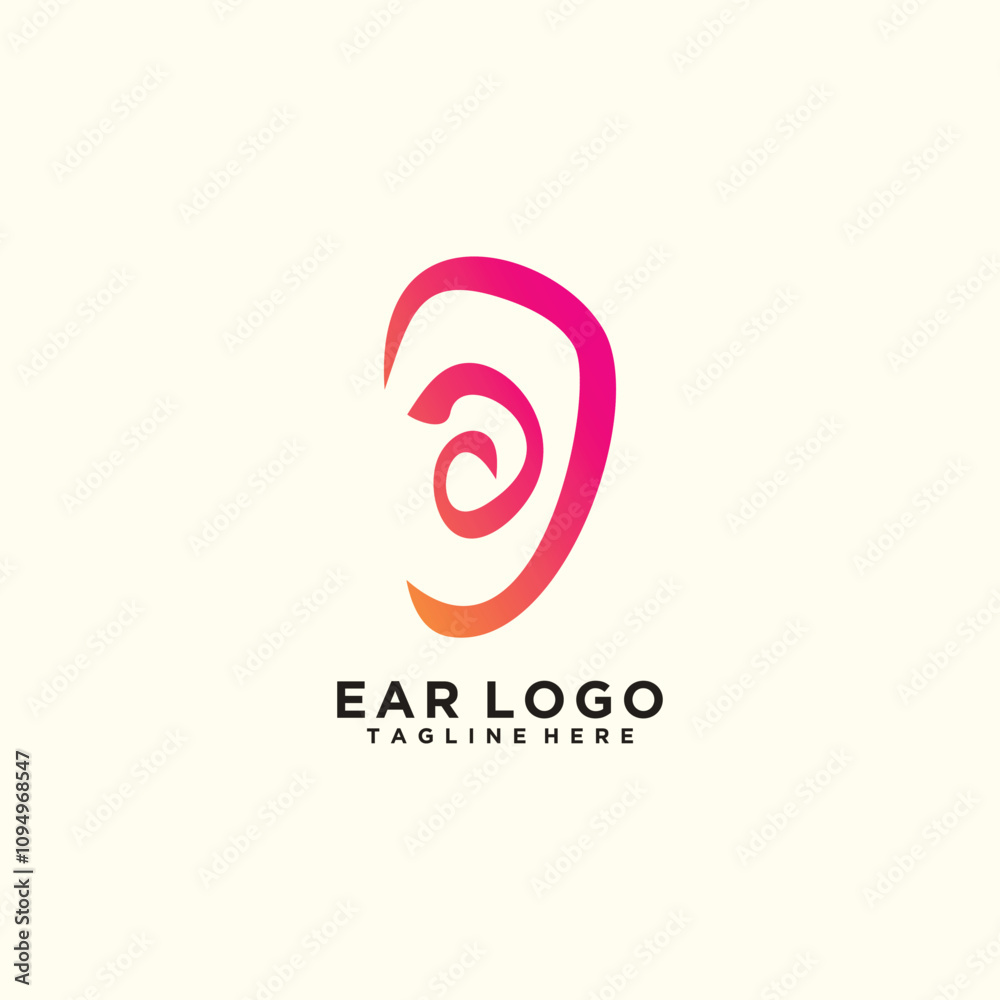 Ear hearing logo design Ear hearing logo design