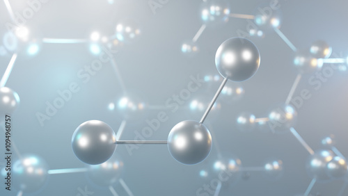 cobalt(ii) chloride molecular structure, 3d model molecule, salt, structural chemical formula view from a microscope photo