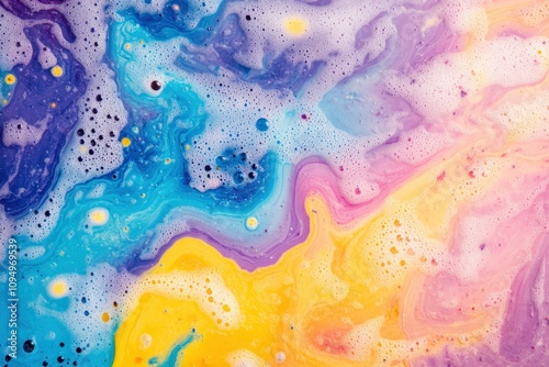 Wallpaper Mural Bath Bomb: Colorful Fizzy Bomb Background for Aromatic Bathing Experience Torontodigital.ca
