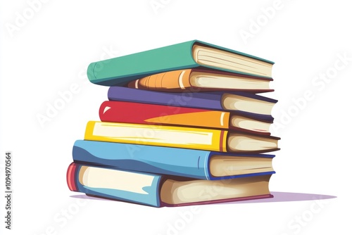 Wallpaper Mural Vibrant Stack of Books Clip Art Torontodigital.ca