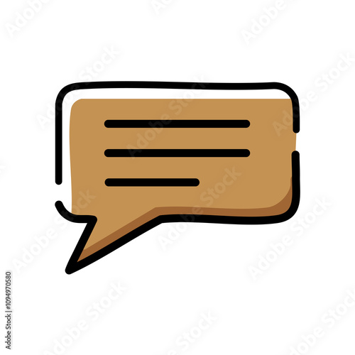 Speech bubble vector illustration. Chat message filled design editable outline icon.