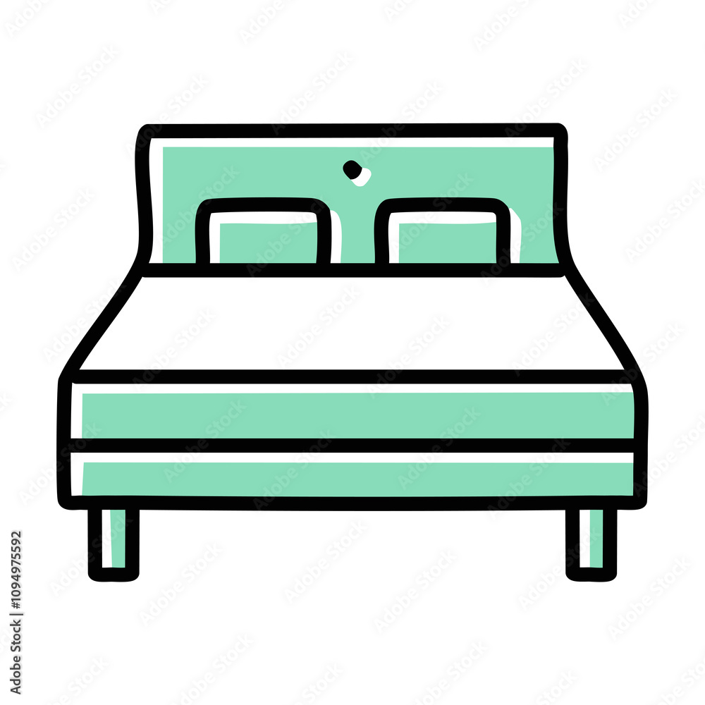 Bed vector, Bed filled flat icon editable outline sign, color and outline symbols Bed vector, Bed filled flat icon editable outline sign, color and outline symbols