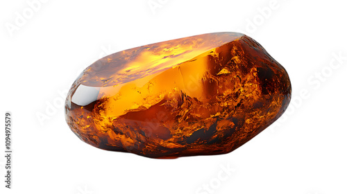 Amber Gemstone 3D Render