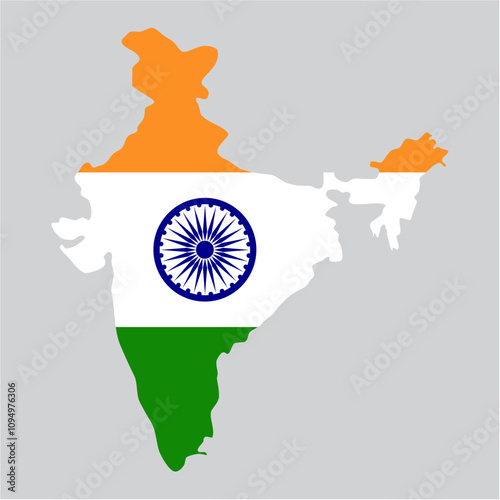 India map flag. Vector image